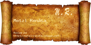Metzl Renáta névjegykártya
