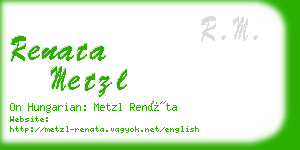 renata metzl business card